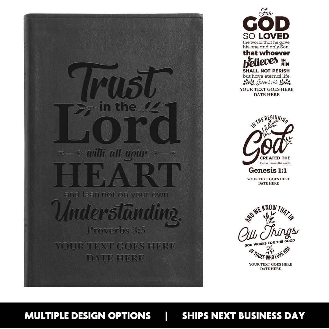 Custom Bible Verse Text Leather Bible Case Custom Bible Verse Text Leather Bible Case